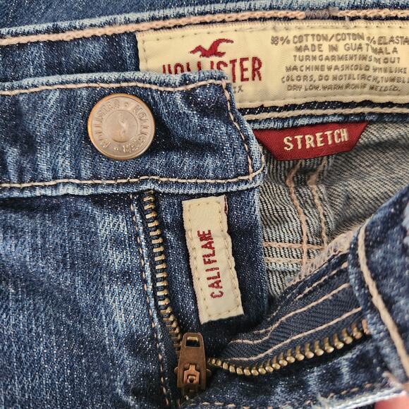 Y2K Hollister Micro Low Rise Bootcut Flare Jeans Cali Flare Denim Size 0 - Picture 5 of 8